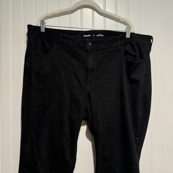 Old Navy Wow High Rise Flare Jeans Black Denim Plus Size 20 - Picture 3 of 6